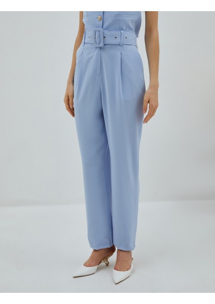 Kemerli Havuç Pantolon Pileli Cepli modelleri