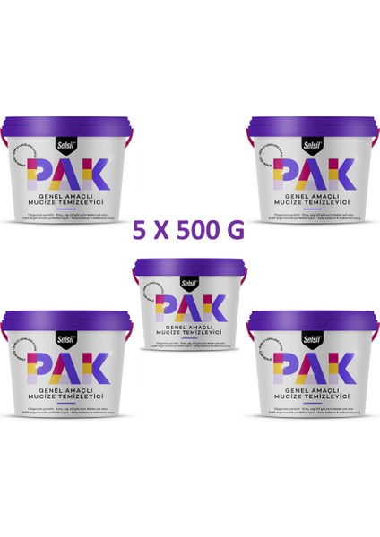 Pak Genel Amaçlı Mucize Temizleyici 5 x 500 gr
