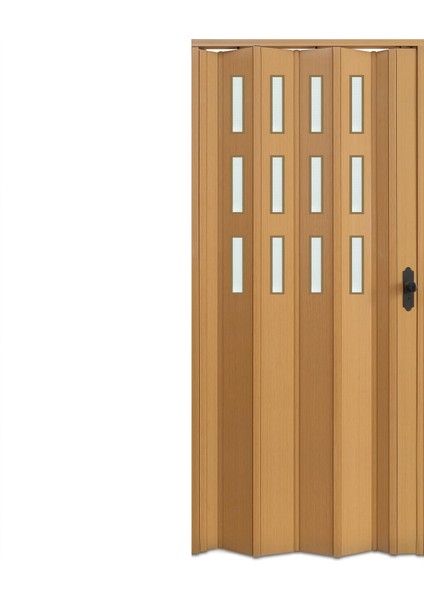 130 x 215 Meşe Renk Camlı Pvc Akordiyon Kapı - Frnakmodel-1-94 fiyatları