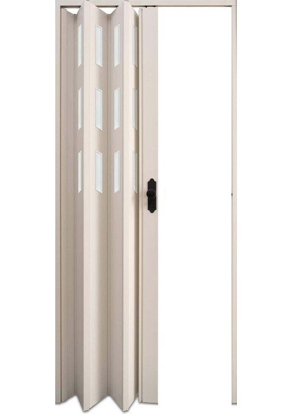 72 x 230 Beyaz Renk Camlı Pvc Akordiyon Kapı - Frnakmodel-1-128 modelleri