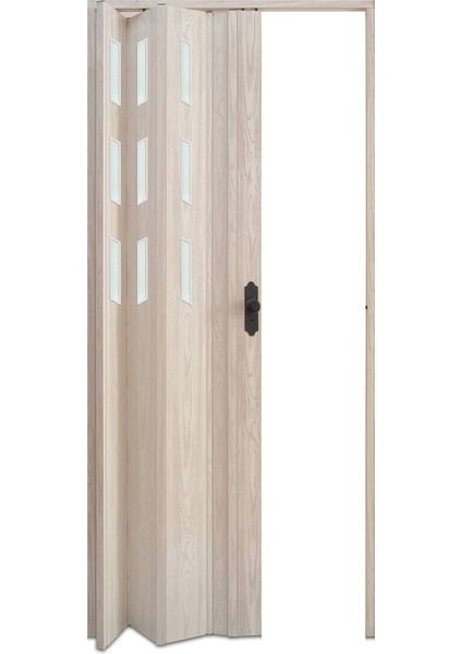 87 x 230 Akçaağaç Renk Camlı Pvc Akordiyon Kapı - Frnakmodel-1-131 modelleri