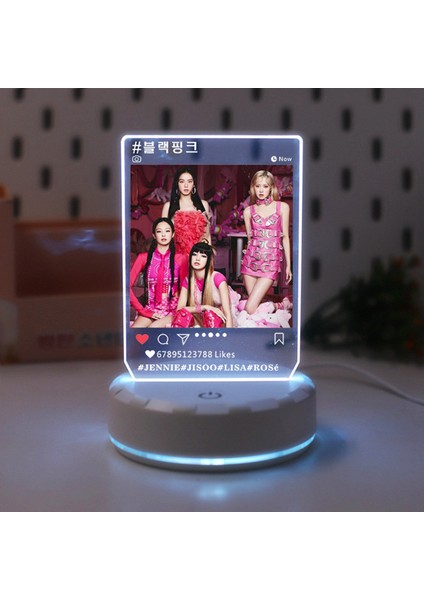 Kpop Black Pınk LED Akrilik Gece Lambası (Yurt Dışından)