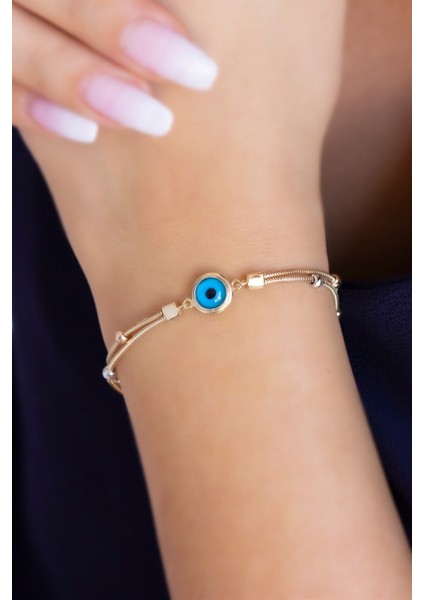 Altın Dorika Toplu Nazar Göz Bileklik