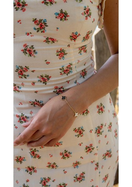 Altın Mineli Yonca Bileklik modelleri