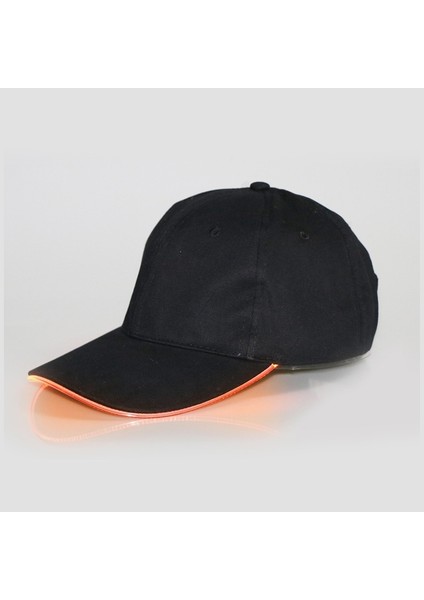 LED Işınlı Beyzbol Şapkası Erkek Dış Mekan Floresan Sunhat Stil: Şarj Edilebilir Renk: Siyah Şapka Turuncu Işığı (Yurt Dışından)