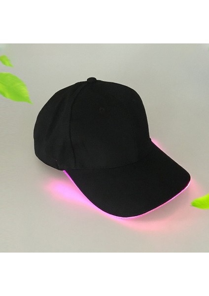 LED Işıklı Beyzbol Şapkası Erkek Dış Mekan Floresan Sunhat Stil: Şarj Edilebilir Renk: Siyah Şapka Pembe Işık (Yurt Dışından) fırsatları