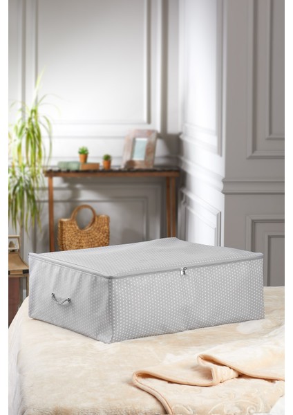 Büyük Boy Baza Altı Gri Benekli Hurç 62 x 46 x 22 cm