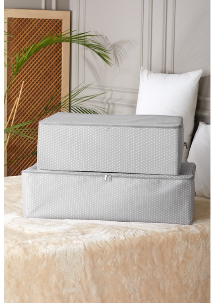 Büyük Boy Baza Altı Gri Benekli Hurç 62 x 46 x 22 cm fırsatları
