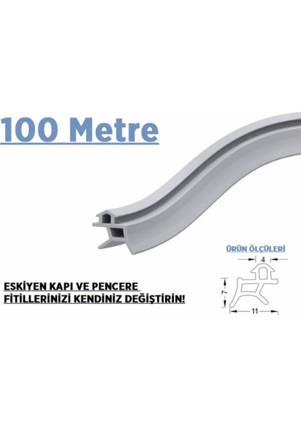 Pimapen Kapı Pencere Contası Pvc Doğrama Fitili 100 Metre Egepen, Winsa, Bütün Klasik Penler