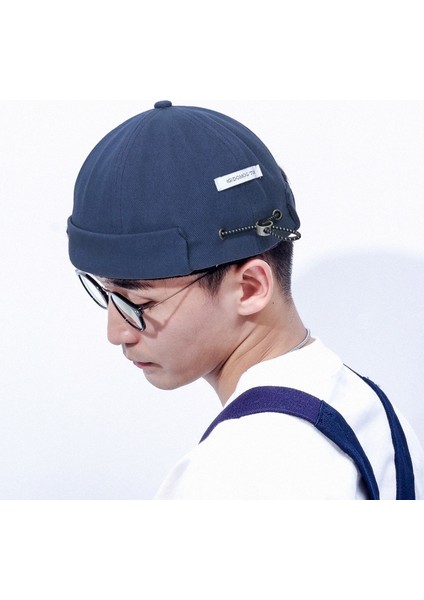 Sonbahar ve Kış Drawstring Dome Hip Hop Şapkası Saçak Olmadan Boyut: Tek Beden Mavi (Yurt Dışından) fiyatları