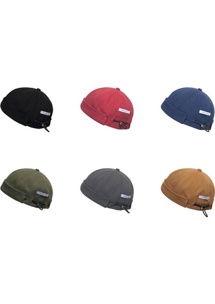 Sonbahar ve Kış Drawstring Dome Hip Hop Şapkası Saçak Olmadan Boyut: Tek Beden Mavi (Yurt Dışından) modelleri