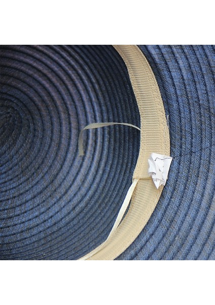 Kadınlar Yaz Organze Çiçek Dekorasyonu Katlanabilir Güneş Şapkası Kova Şapkası Resmi Şapka Mavi (Yurt Dışından) modelleri