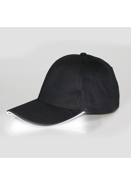 LED Işıklı Beyzbol Şapkası Erkek Dış Mekan Floresan Sunhat Stil: Şarj Edilebilir Renk: Siyah Şapka Beyaz Işık (Yurt Dışından)