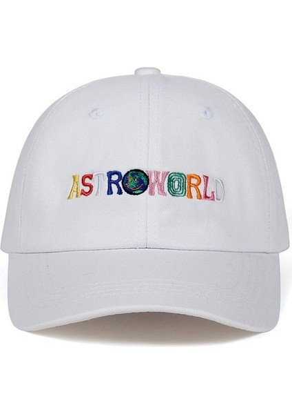 Astroworld Baba Şapka Unisex Pamuk Işlemeli Beyzbol Şapkası Beyaz (Yurt Dışından)