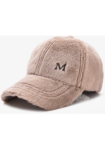 Kalınlaştırılmış Tavşan Kürk Peluş Beyzbol Şapkası Boyut: Ayarlanabilir Haki (Yurt Dışından)
