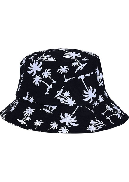 Erkek Kadın Kova Şapka Kapağı Bahar Yaz Plaj Balıkçılığı Açık Hava Avı Siyah (Yurt Dışından)