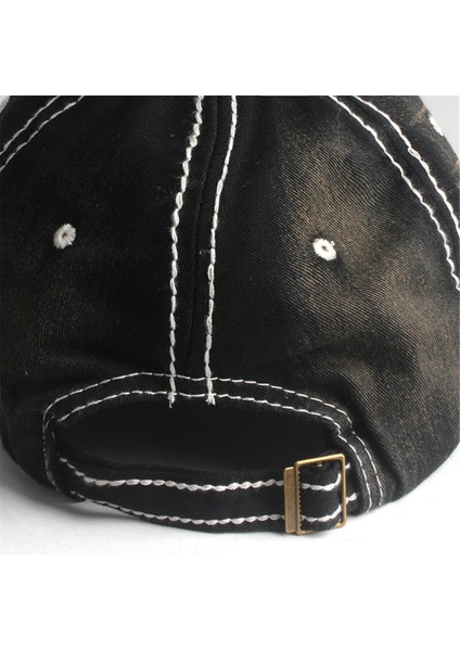 Pamuk Işlemeli Yama Yıkanabilir Ayarlanabilir Beyzbol Şapkası Gri (Yurt Dışından) fiyatları