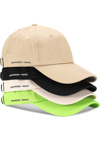 Yan Baskılı Mektuplar Yaz Yumuşak Üstü Kapak All-Match Beyzbol Kapağı Boyut: Bir Beden Hafif Khaki (Yurt Dışından) fiyatları