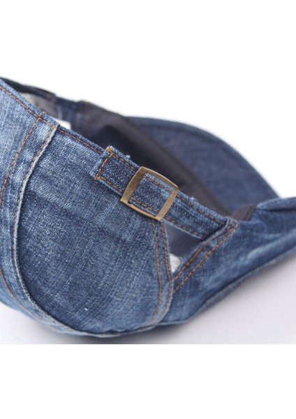 Erkekler / Kadınlar Dikiş Yıkanmış Denim Beret Boyut: Ayarlanabilir Koyu Mavi (Yurt Dışından) fırsatları