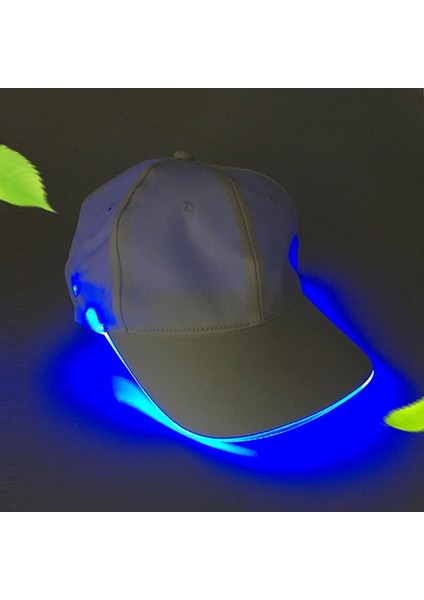 LED Işıklı Beyzbol Şapkası Erkek Dış Mekan Floresan Sunhat Stil: Şarj Edilebilir Renk: Beyaz Şapka Mavisi Işık (Yurt Dışından) fırsatları