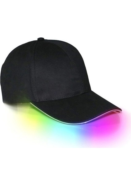 LED Işıklı Beyzbol Şapkası Erkek Dış Mekan Floresan Sunhat Stil: Şarj Edilebilir Renk: Siyah Şapka Renkli Işık (Yurt Dışından) fırsatları