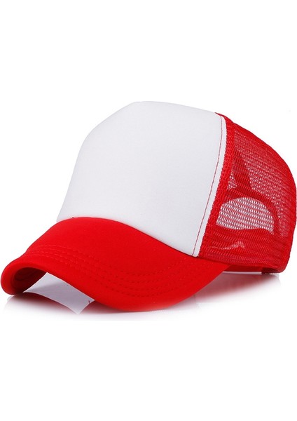 Boş Tahta Örgü Ayarlanabilir Beyzbol Şapkası Kırmızı (Yurt Dışından)