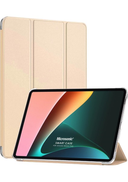 Xiaomi Redmi Pad Kılıf Slim Translucent Back Smart Cover Gold