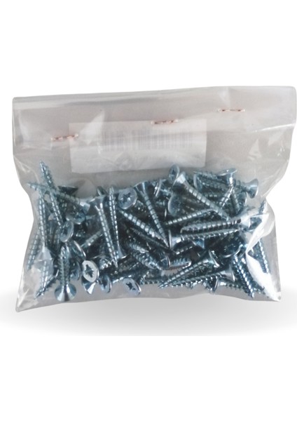 Poşet 3,9 x 19 mm Matkap Uçlu Vida Yıldız Havşa Başlı 50 Adet