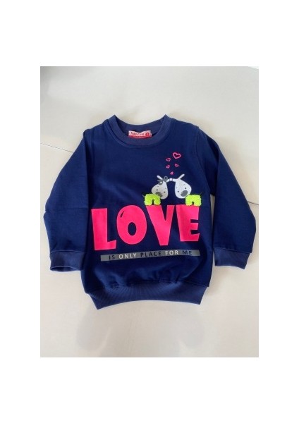 Laci Baskılı Bilekleri ve Boyun Kısmı Lastikli Sweatshirt