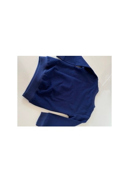 Laci Baskılı Bilekleri ve Boyun Kısmı Lastikli Sweatshirt