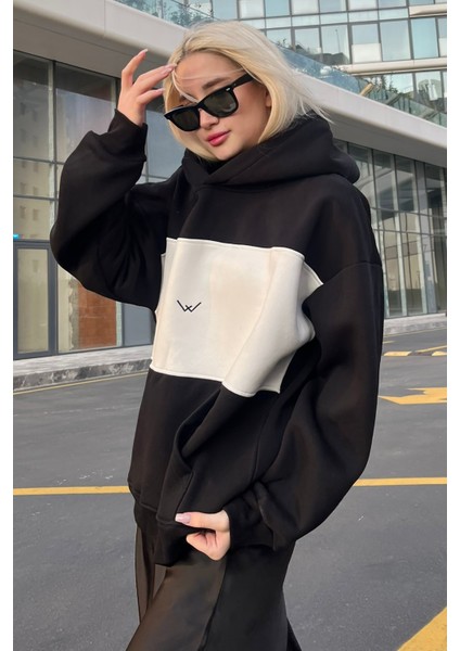 Siyah Renk Bloklu Şardonlu Sweatshirt MG1544 fiyatları