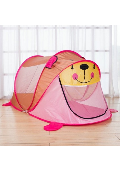 Çocuk Karikatür Oyun Evi Katlanabilir Oyun Çadırı Pembe Ayı (Yurt Dışından)