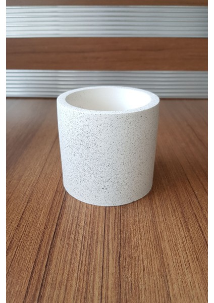 Adresiburasi Taş (Stone) Efektli Beton Silindir Saksı