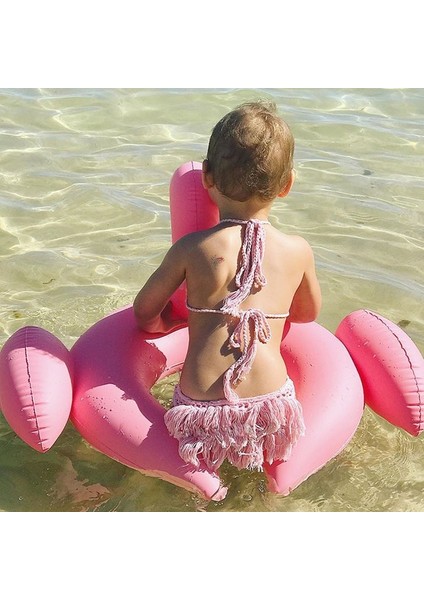 Çocuklar Yaz Su Eğlenceli Şişme Flamingo Şekilli Havuz Binmek Yüzme Yüzme Yüzme Dış Çap: 87 cm (Yurt Dışından)