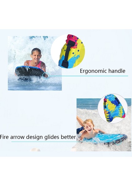Açık Şişme Sörf Masası Güvenli ve Hafif Bodyboard Renkli (Yurt Dışından)