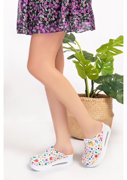 ii Kalp Mutluluk Desenli Kapalı Airmax Bayan Sabo Terlik 900 fiyatları