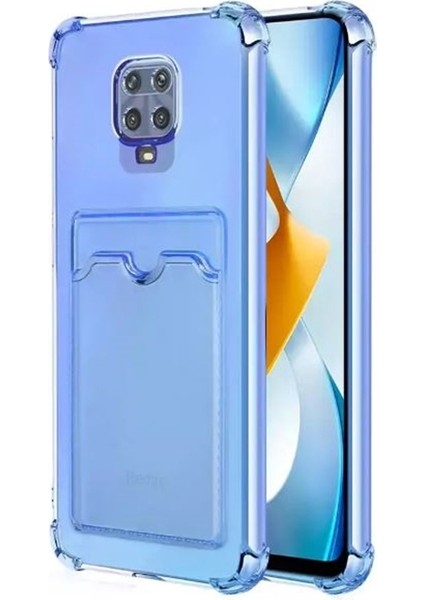 Xiaomi Redmi Note 9 Pro Kılıf Kartlıklı Darbe Korumalı Silikon + Ekran Koruyucu