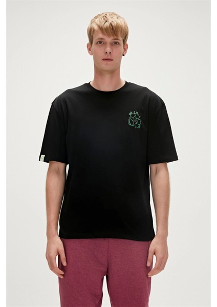 Badbear Re-Black Erkek Yuvarlak Yaka Tişört-Siyah 23.0 07.003 L - Siyah
