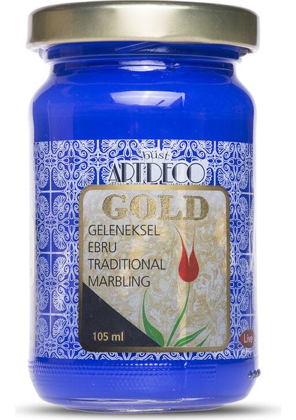 Gold Geleneksel Ebru Boyası 105ML - 446 Koyu Mavi
