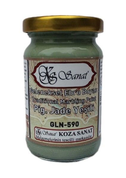 Geleneksel Ebru Boyası 105CC GLN-590 Pigment Jade Yeşil