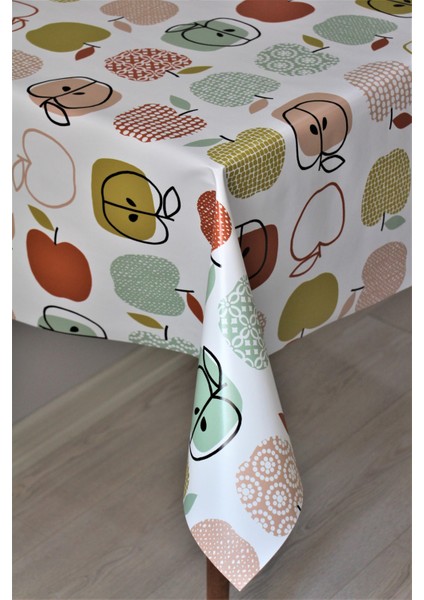 Elyaf Astarlı Silinebilir Pvc Muşamba Masa Örtüsü 8216-1ELMA fiyatları