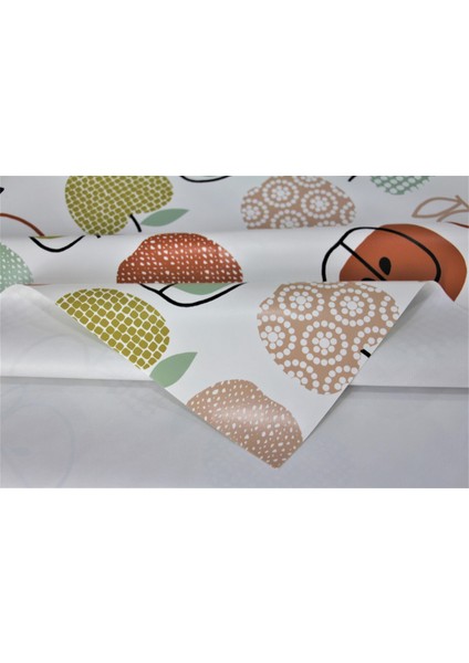 Elyaf Astarlı Silinebilir Pvc Muşamba Masa Örtüsü 8216-1ELMA fırsatları