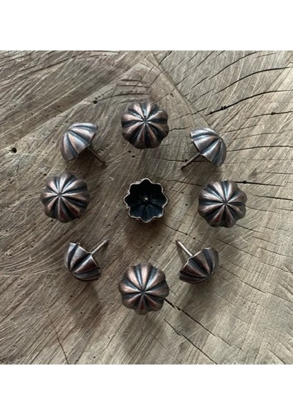 22MM Kabara Raptiye Koltuk Çivisi Antik Bakır Renk Çapı 22MM 50ADET fiyatları