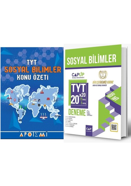 Sosyal Deneme - Apotemi TYT Sosyal Konu Özetli Seti 2 Kitap