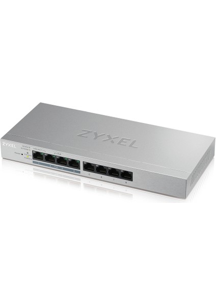 Zyxel GS1200-8HP, 8 Port Poe, 60W, Gigabit, Yönetilebilir, Masaüstü Switch