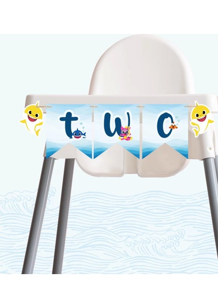 Baby Shark Temalı Two Banner *kalın Kağıt