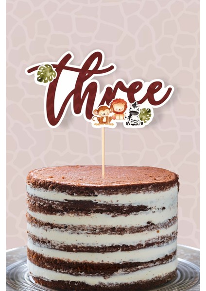 Safari Pastel Three (3) Pasta Süsü *kalın Kağıt