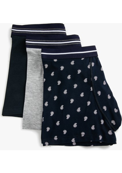3'lü Boxer Seti Baskılı Pamuklu