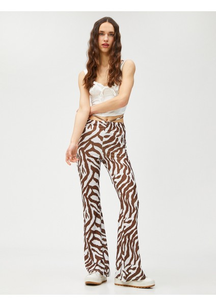 Ispanyol Paça Pantolon Yüksek Bel Biye Detaylı fiyatları