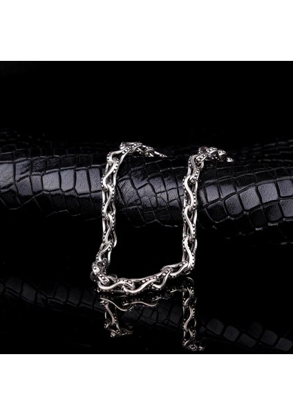 925 Ayar Gümüş Nokta Desen Motifli Erkek Bileklik modelleri